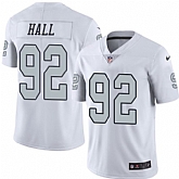 Nike Men & Women & Youth Raiders 92 P. J. Hall White Color Rush Limited Jersey,baseball caps,new era cap wholesale,wholesale hats